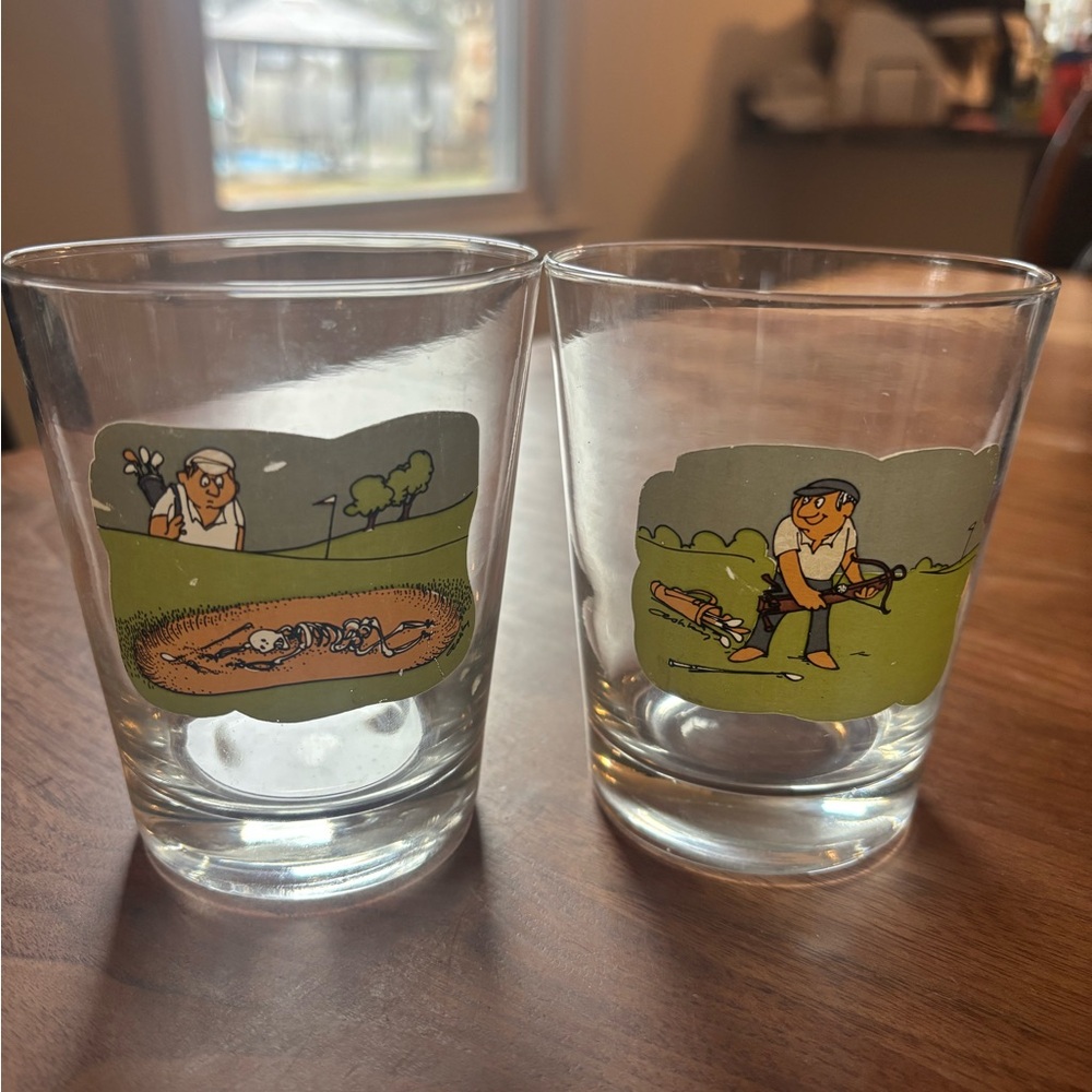 Ashby Cartoon Golf Themed Glass Set